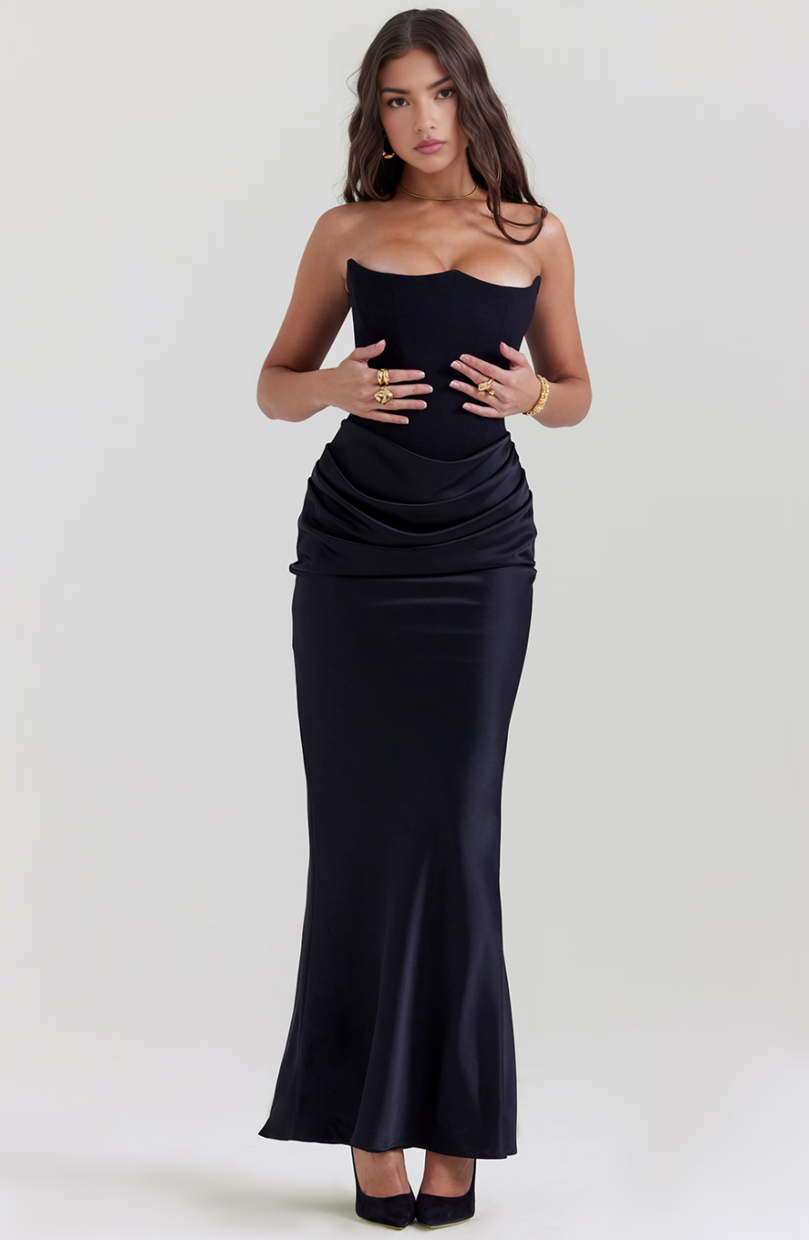 Tessa | Trägerloses Maxikleid
