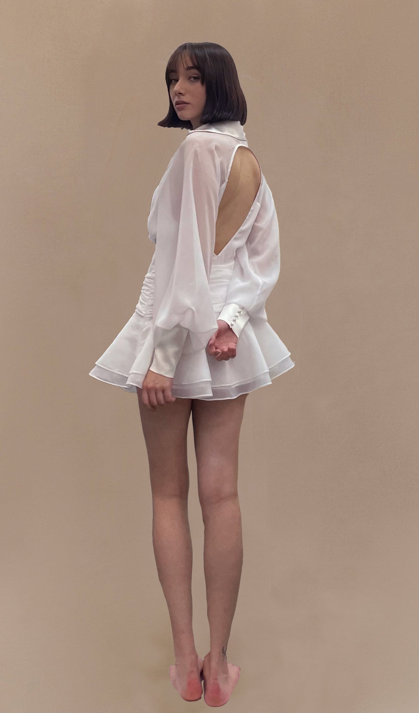 ANGELINA | Minikleid mit Laternenärmeln