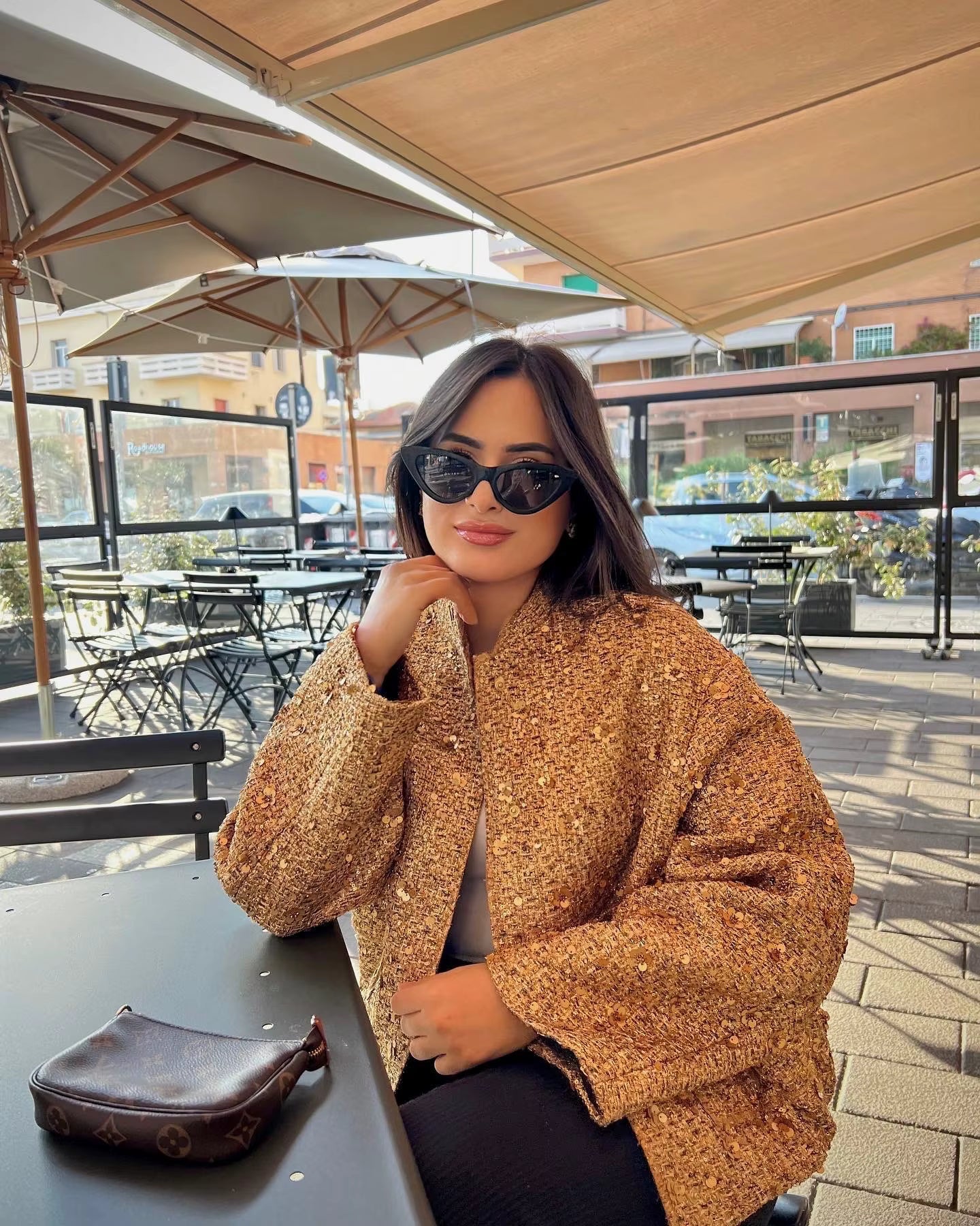Victoria | Oversized-Jacke mit Pailletten
