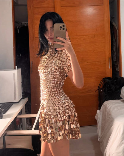 MONICA | Minikleid mit hohem Kragen