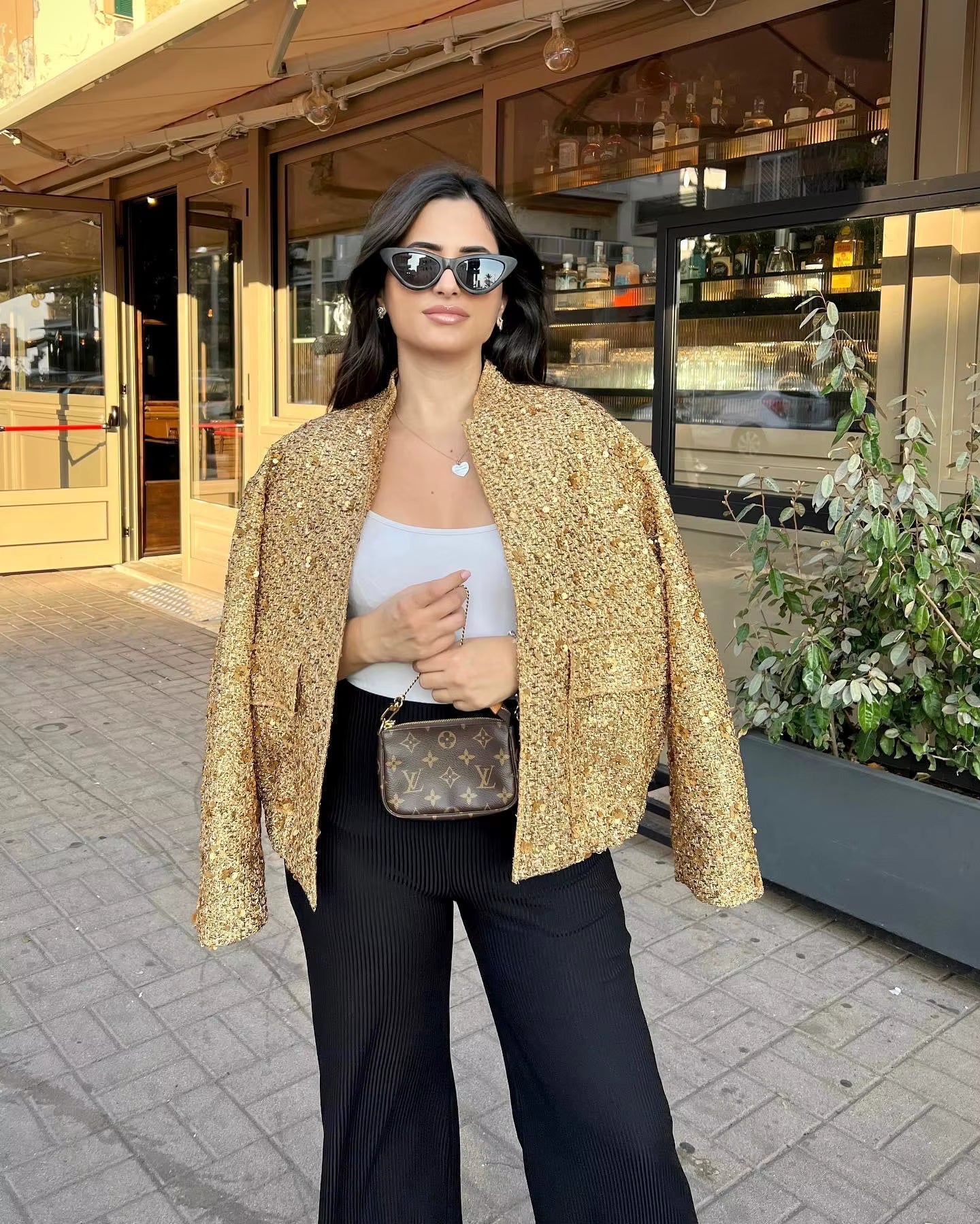 Victoria | Oversized-Jacke mit Pailletten
