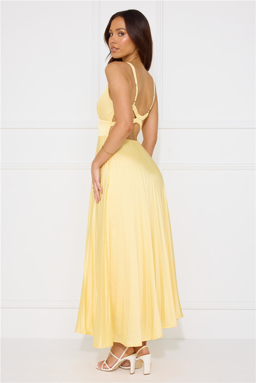 Lucy | Plissiertes Maxikleid mit V-Ausschnitt