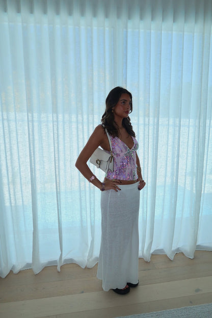 IVANNA | Pailletten-Neckholder-Tanktop