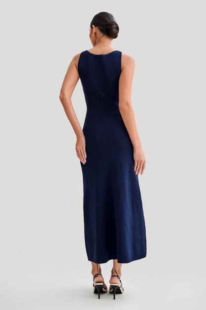 Fiona | Strick-Maxikleid ohne Ärmel