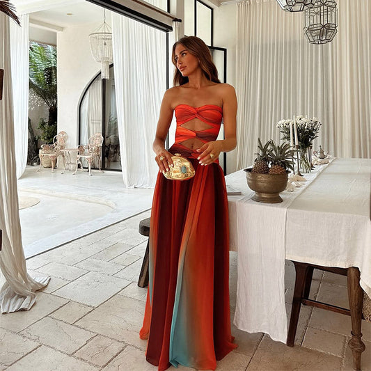 LANEY | Trägerloses Maxikleid