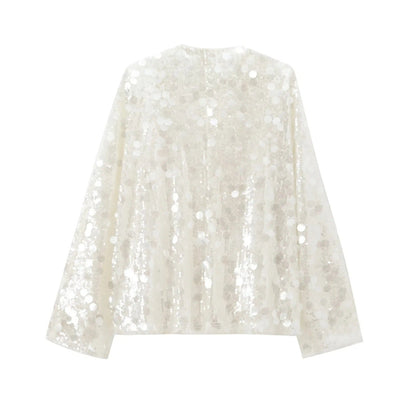 RHEA | Glamouröse funkelnde Bluse