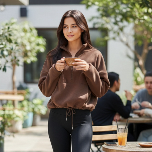 LOTTA | Halb-Zip Fleece-Sweatshirt