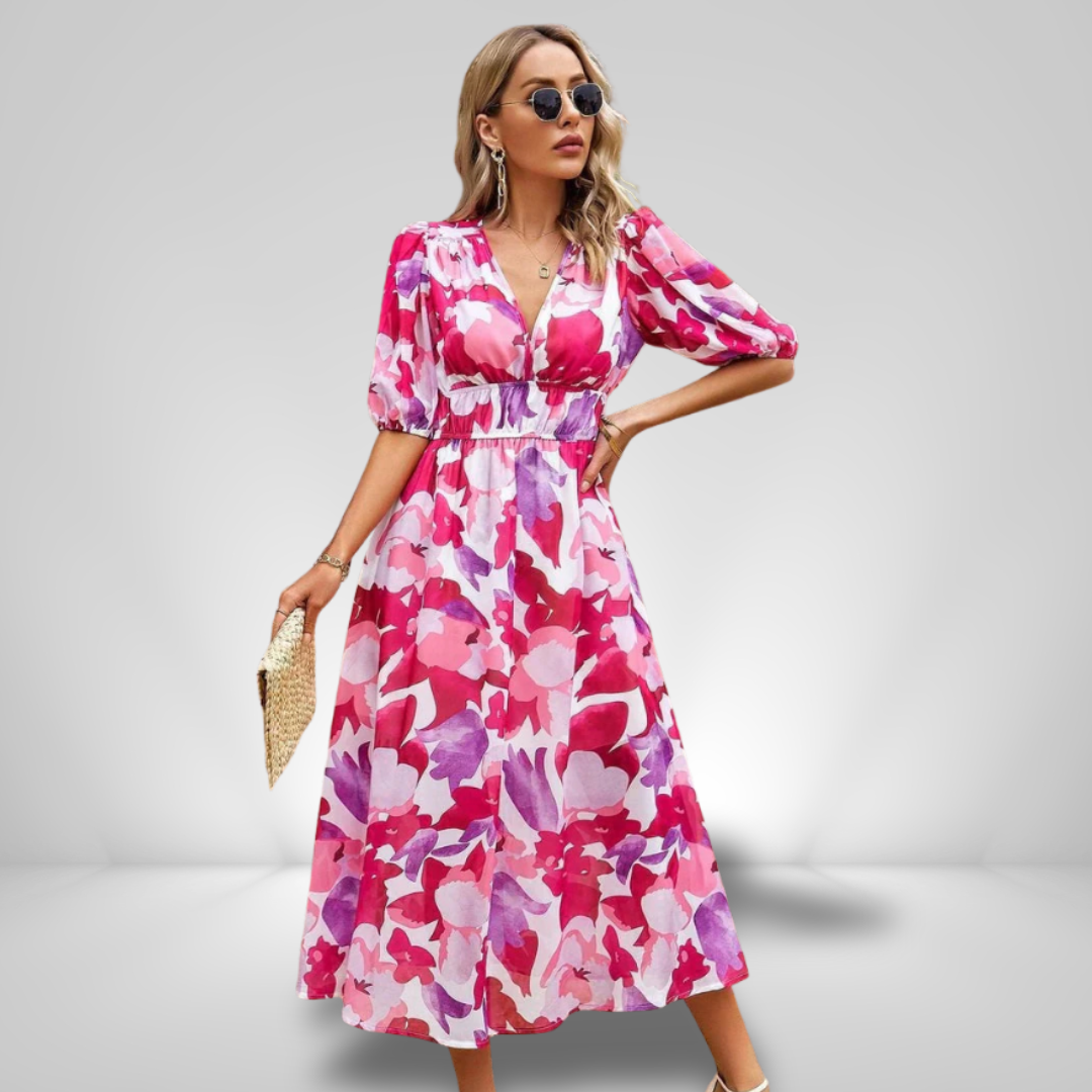 INNOVA | Kleid mit V-Ausschnitt
