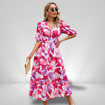 INNOVA | Kleid mit V-Ausschnitt