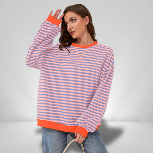 MANA | Gestreifter Oversize-Pullover