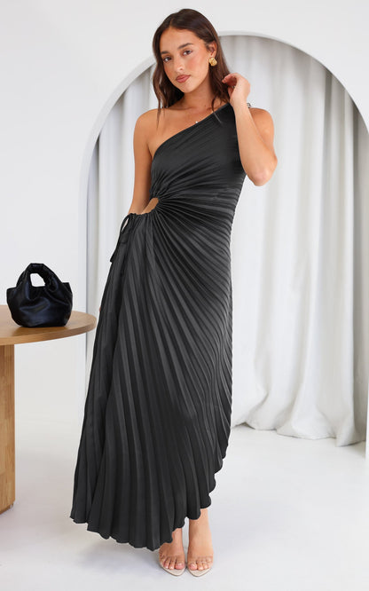 ROCHELLE | Schwarzes Maxi-Kleid