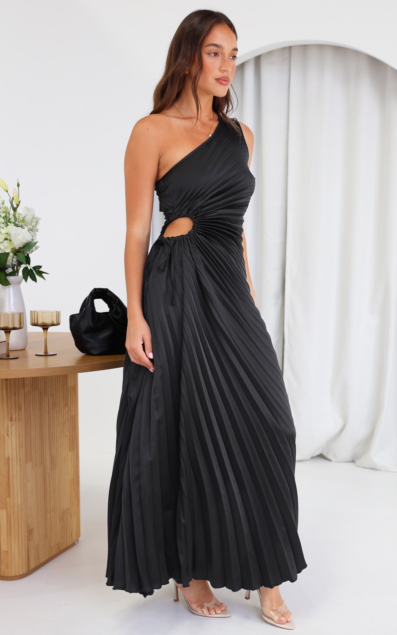 ROCHELLE | Schwarzes Maxi-Kleid