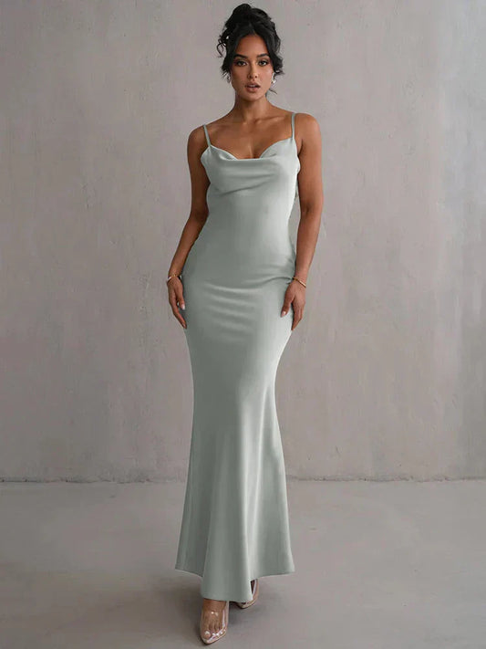 CASSIANE | Satin Blumen Kleid