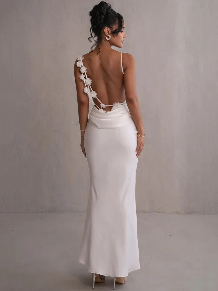 AZALEA | Ärmelloses rückenfreies Maxikleid