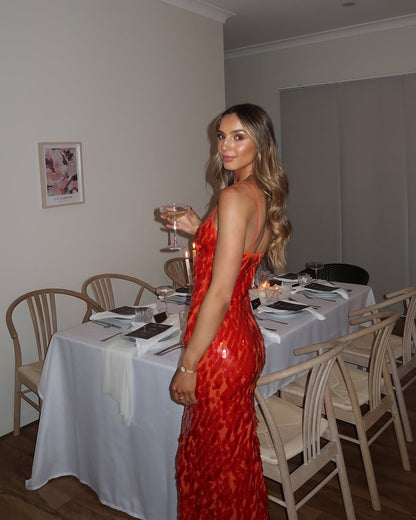 KAILANI | Pailletten-Maxikleid