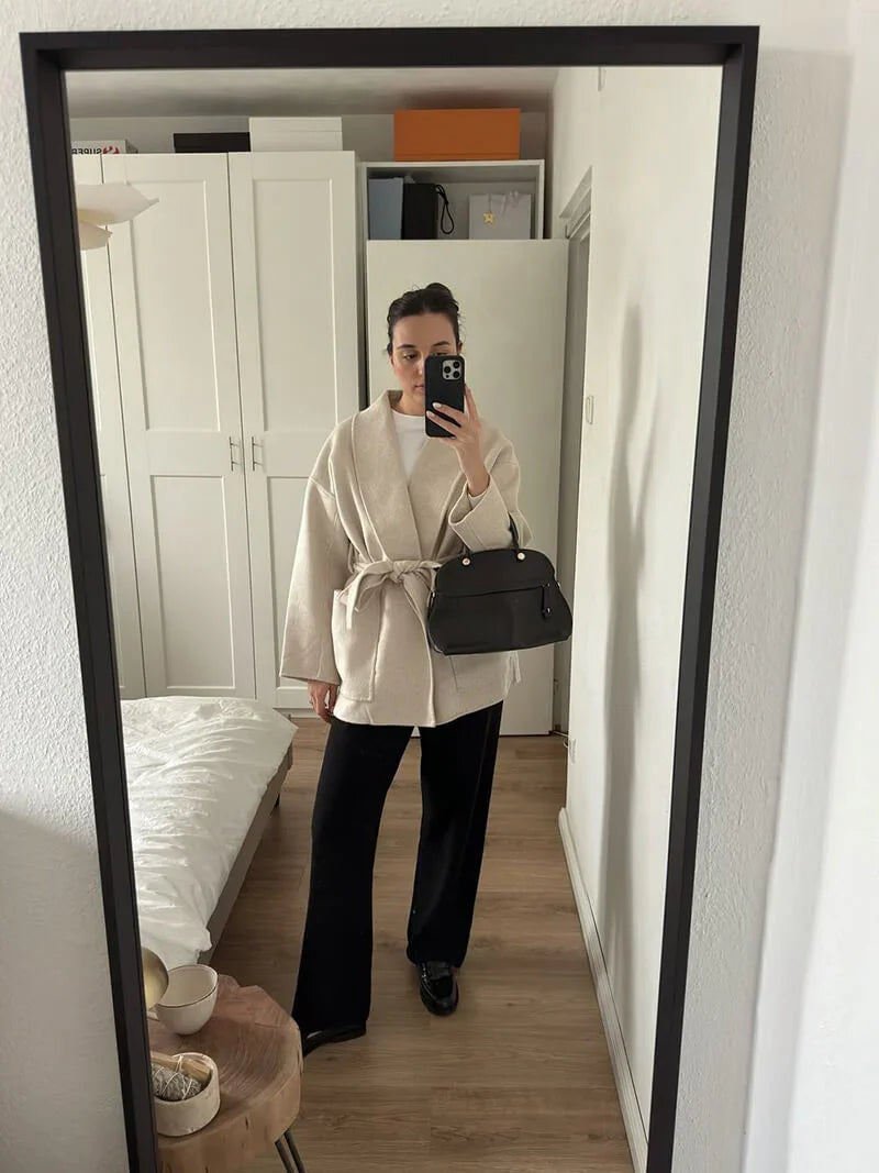 MAYA | Gestrickter Wickelcardigan