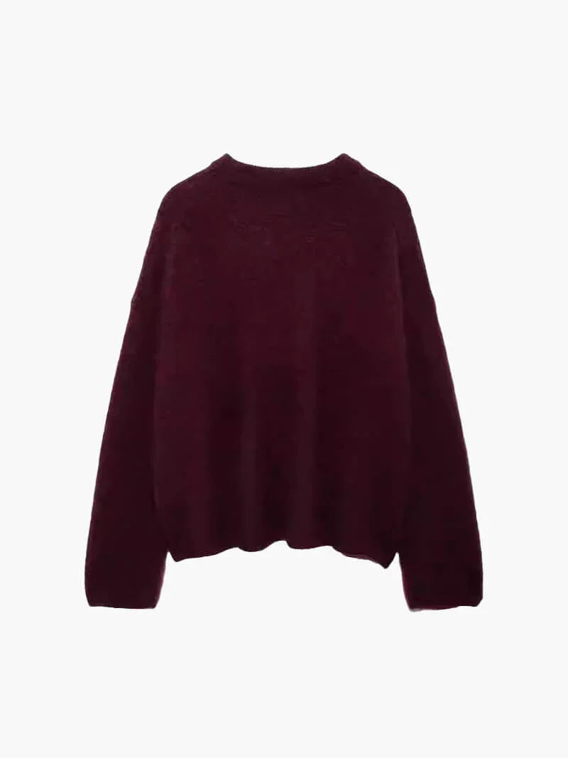 LINA | Unifarbener Strickpullover