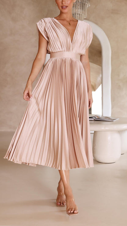 EMMA | Maxikleid mit tiefem V-Ausschnitt