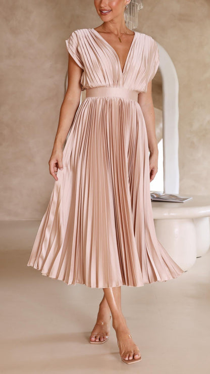 EMMA | Maxikleid mit tiefem V-Ausschnitt