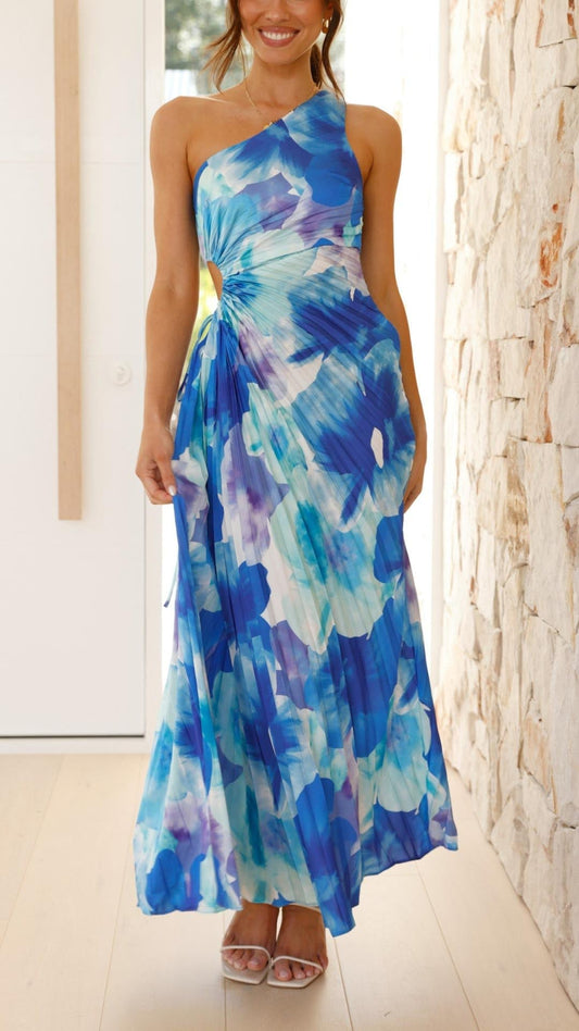 MADISON | Maxikleid mit Blumenmuster und One-Shoulder-Träger