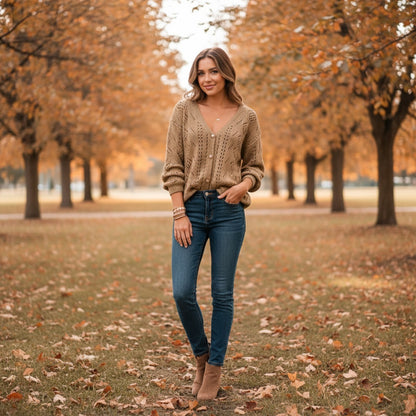 SIGNE | Geknöpfter Strick Cardigan