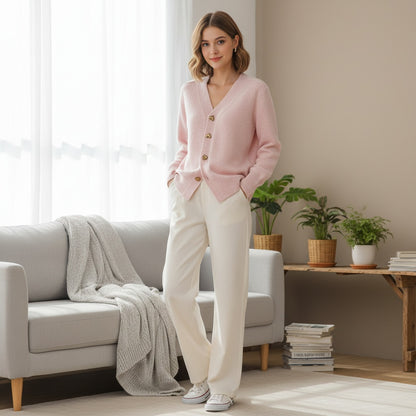 HILDE | Herzknopf Strickjacke