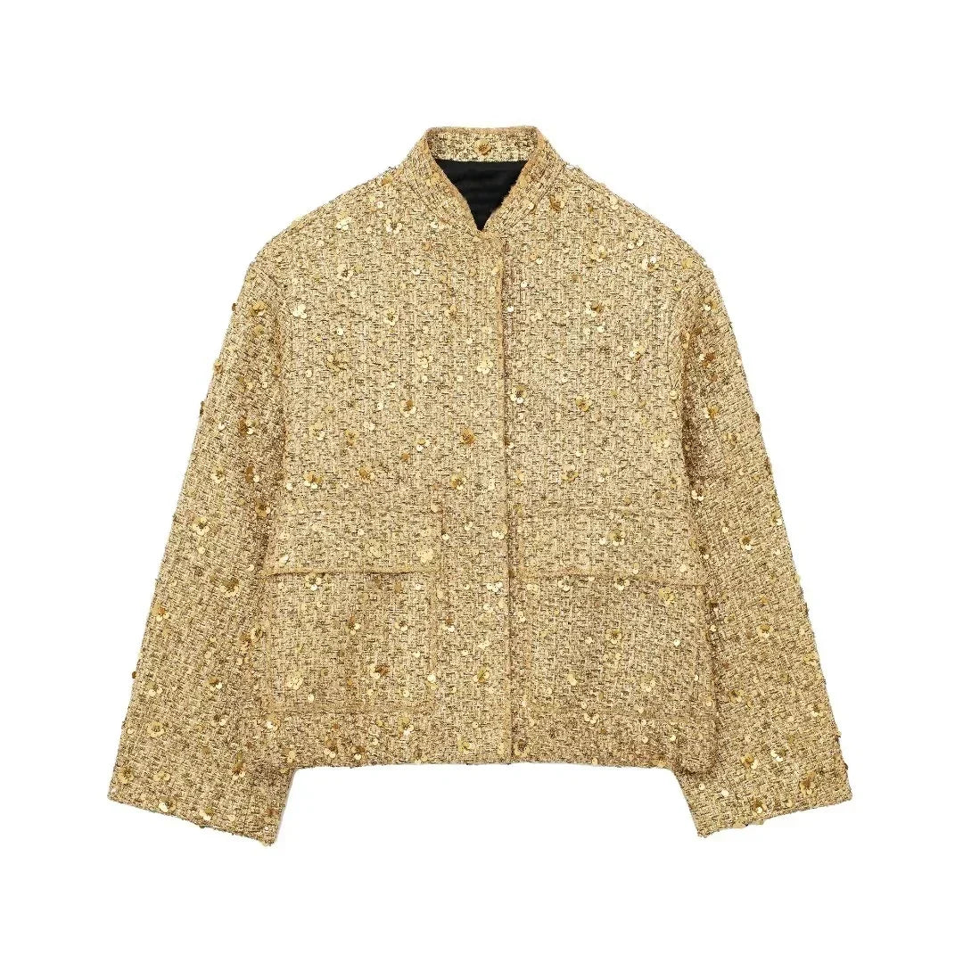 Victoria | Oversized-Jacke mit Pailletten