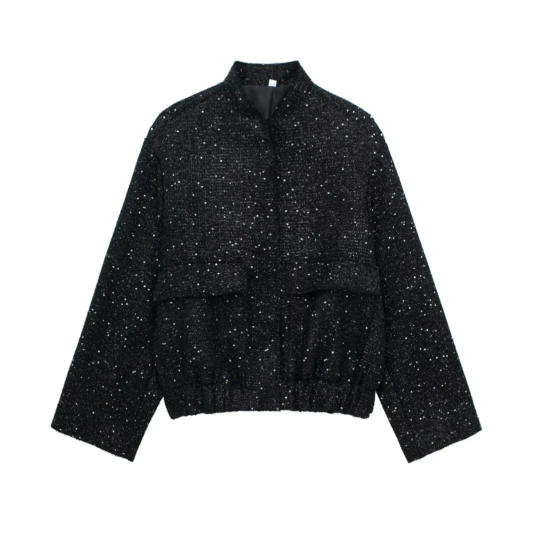 Victoria | Oversized-Jacke mit Pailletten