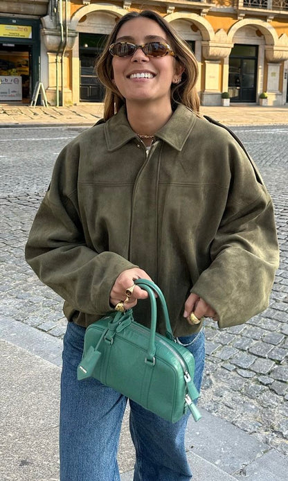 Kaori | Wildleder-Pilotjacke mit Struktur