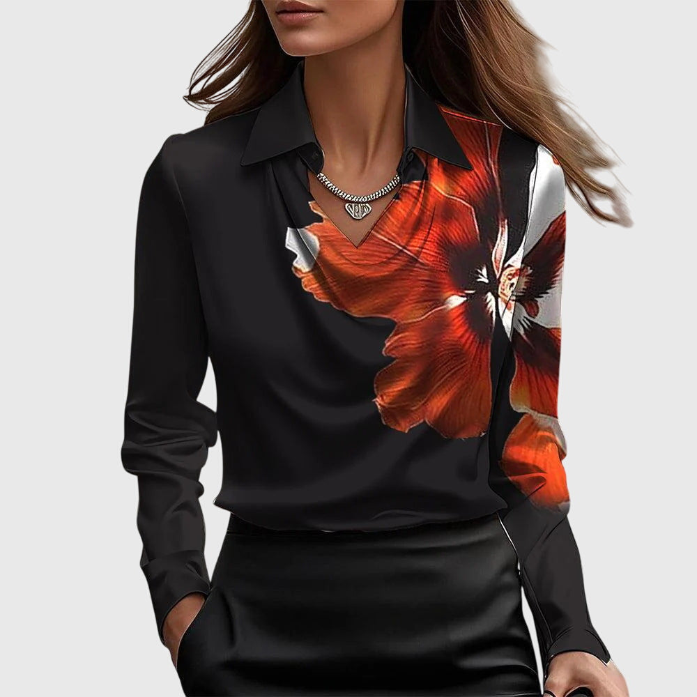 SYLVIA | Bluse mit luxuriösem Glanz
