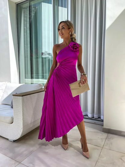 LIZBETH | Kleid mit Blumen Schultern