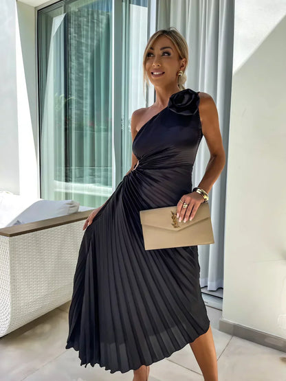 LIZBETH | Kleid mit Blumen Schultern