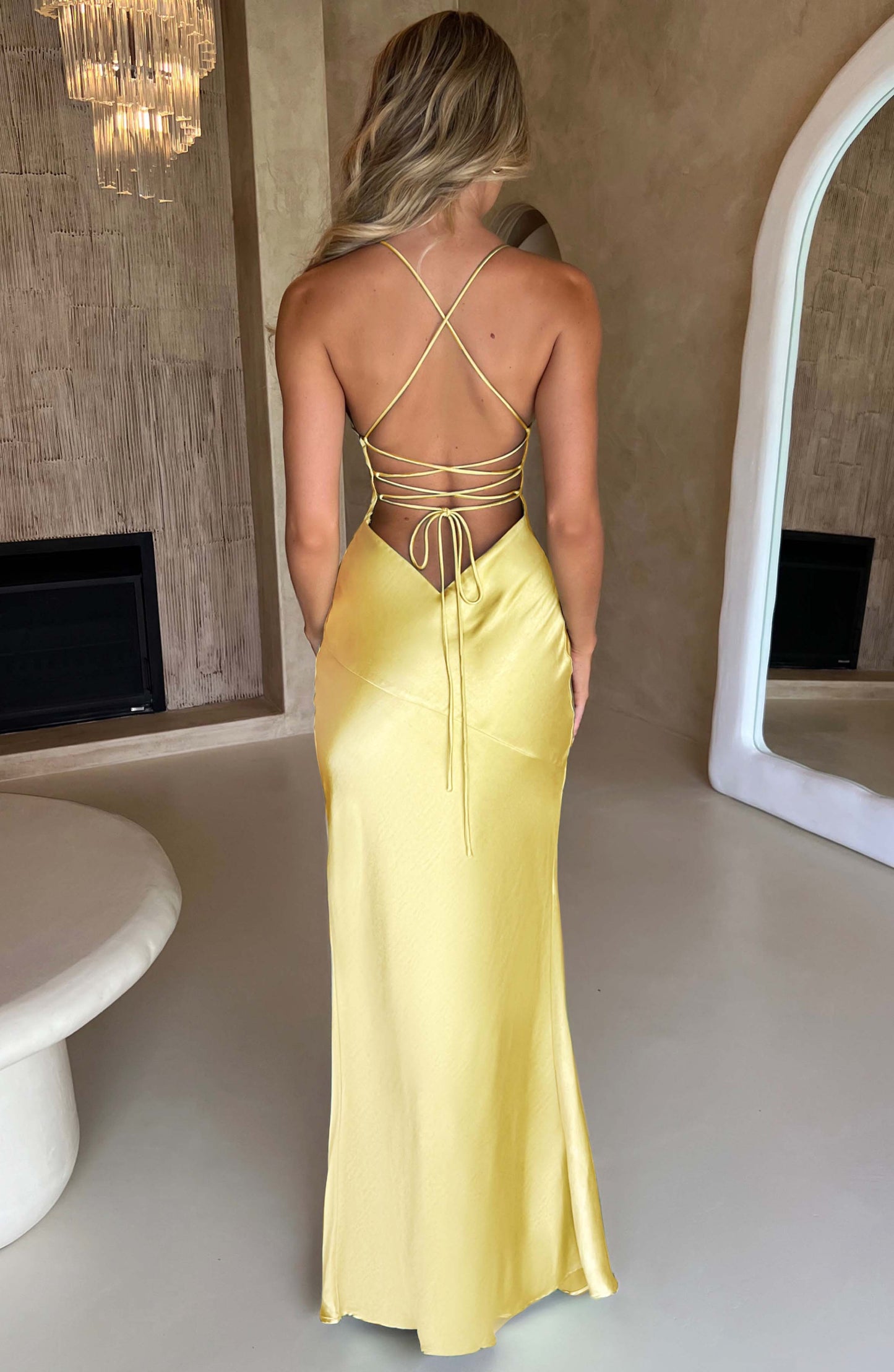Natalie | Satin-Maxikleid