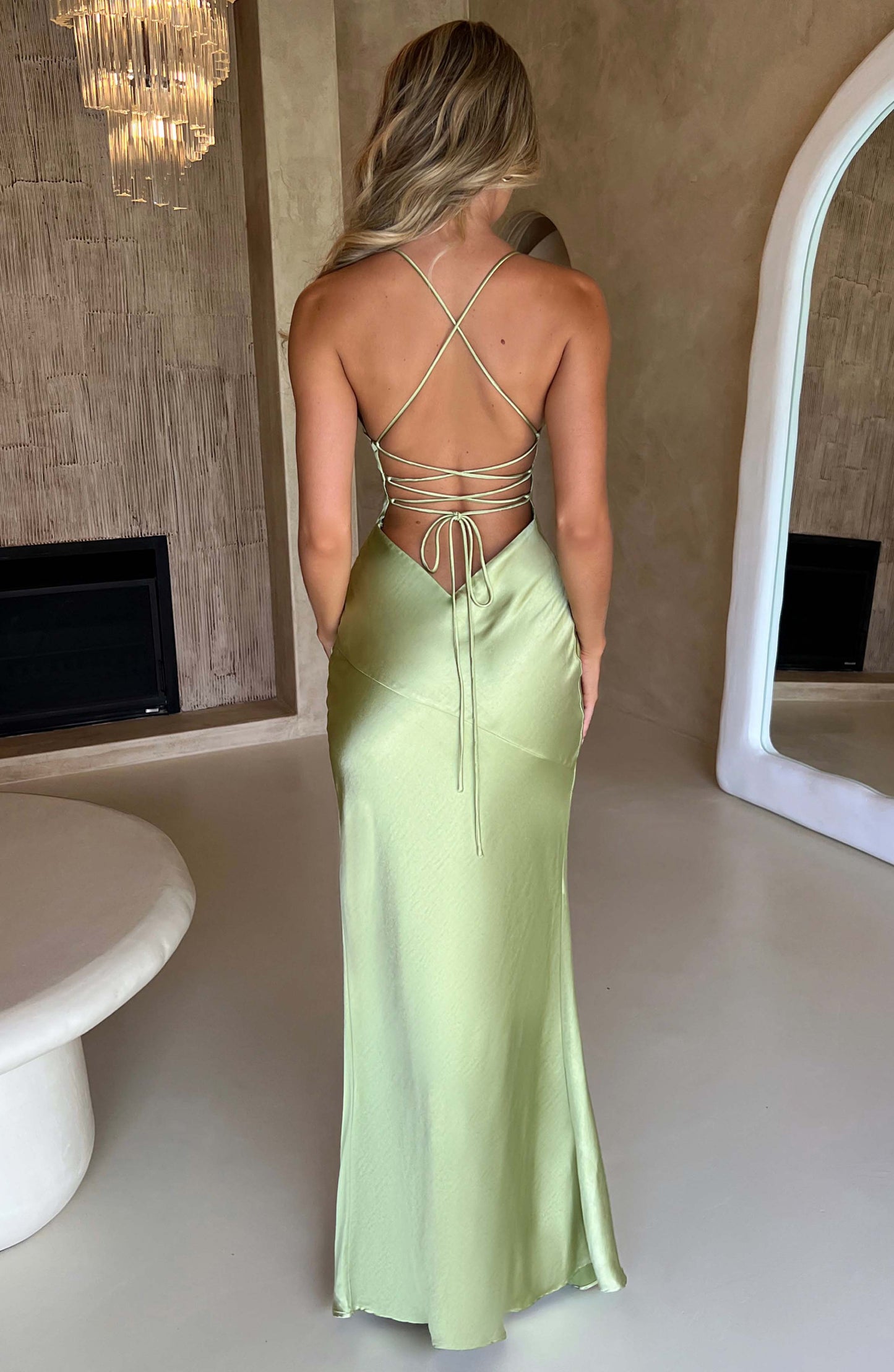 Natalie | Satin-Maxikleid