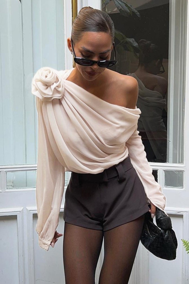 MORGAN | Einschultriges Top mit Blumenmuster