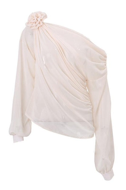 MORGAN | Einschultriges Top mit Blumenmuster