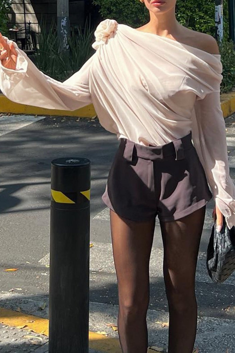 MORGAN | Einschultriges Top mit Blumenmuster
